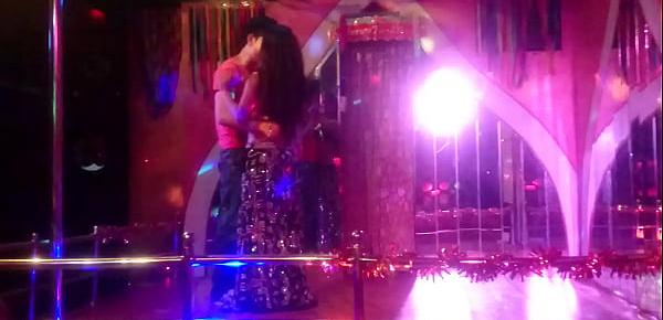  Nepal Desi Bar girl dance of the floor with a handsome boy